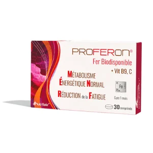 Nutrilair Proferon Fer Biodisponible + Vit B9, C – 30 Comprimés