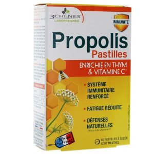 Propolis Pastilles – 40 pastilles à sucer – 3chenes