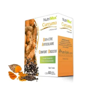 NutriMax Curcuma + Poivre Noir – 60 gélules – nutrilair