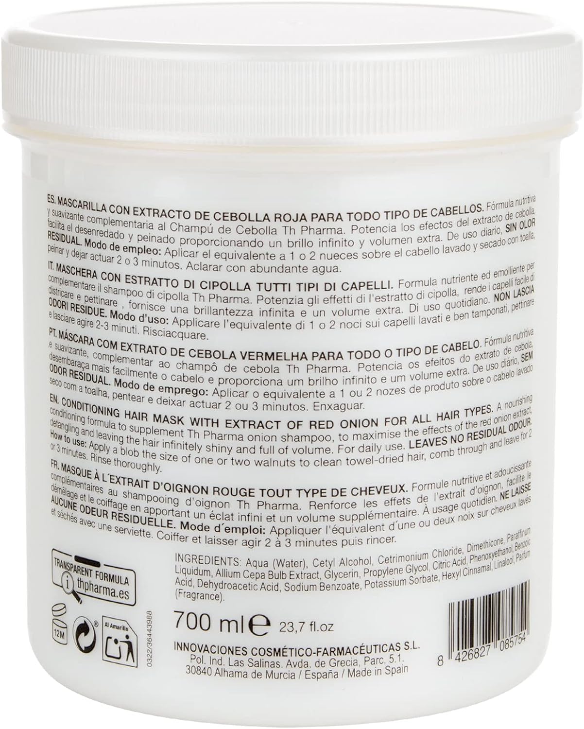 Masque à l’Extrait d’Oignon Rouge – 700ml – Th-Pharma – Image 2