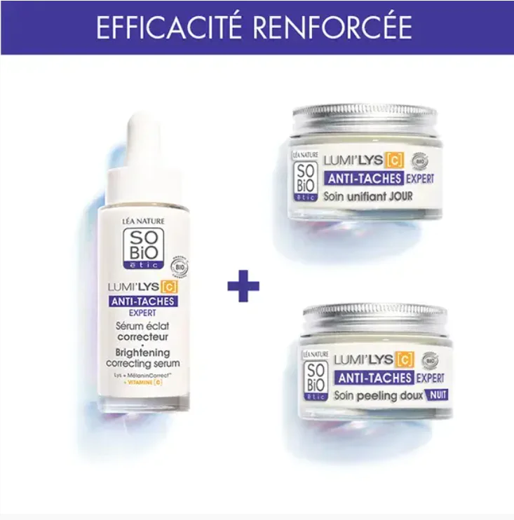Soin Lumi’Lys C Anti-Taches Expert Soin Peeling Doux Nuit Bio – 50 ml – So’Bio Étic – Image 4