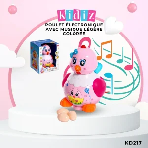 Poulet électronique avec musique légère colorée KD217