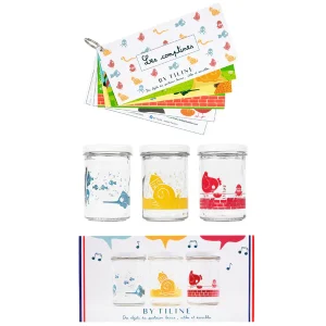 Les 3 jolis pots en verre