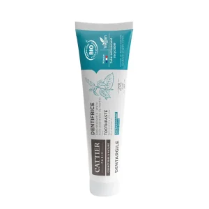 Cattier Dentargile – Dentifrice Bio Reminéralisant à l&rsquo;Argile – Goût Menthe – Rafraîchissant – 75ml