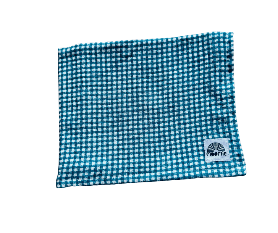 Foulard vichy bleu – Moomie – Image 2