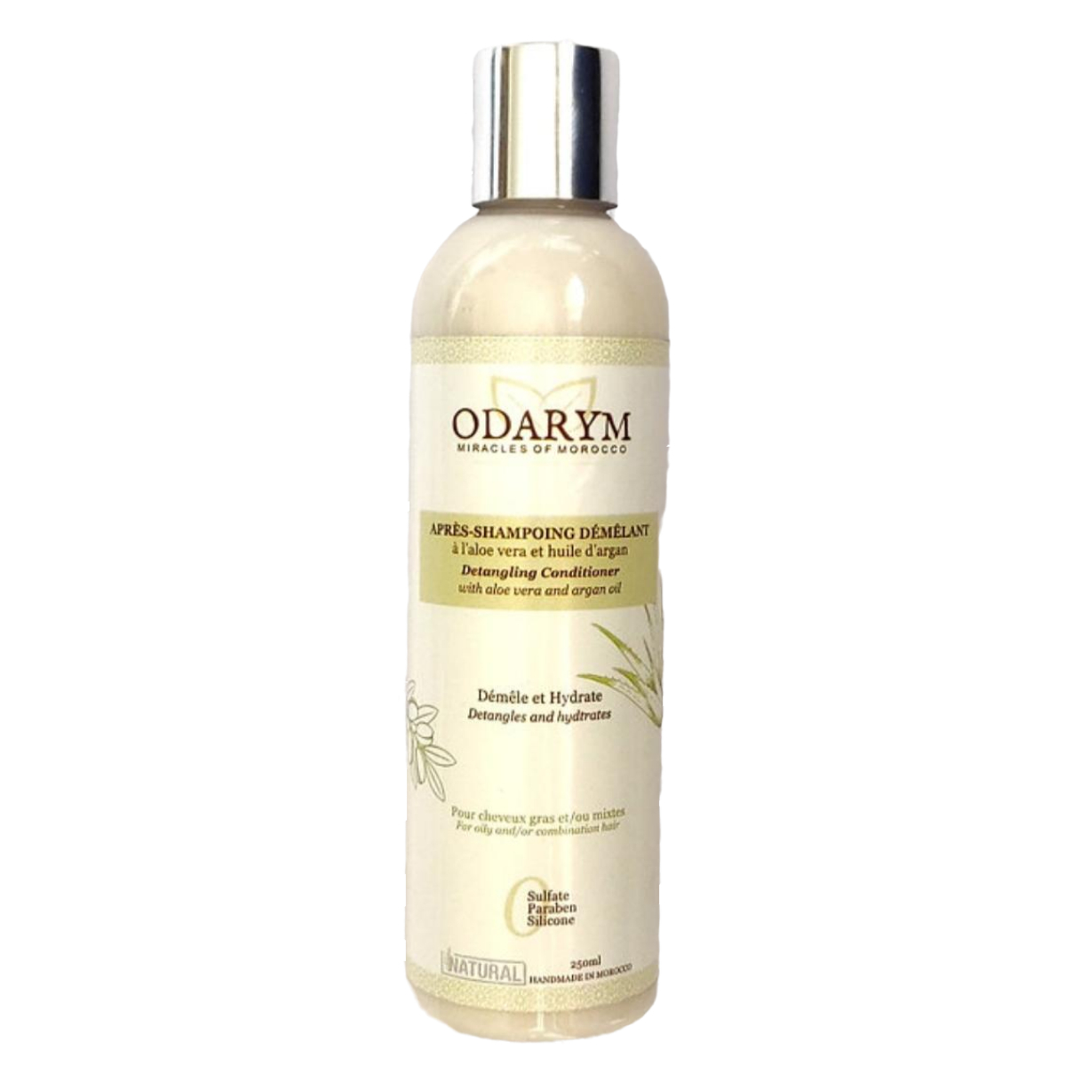 Odarym Après Shampooing Démêlant à l’Aloe Vera & Huile d’Argan 250 ml