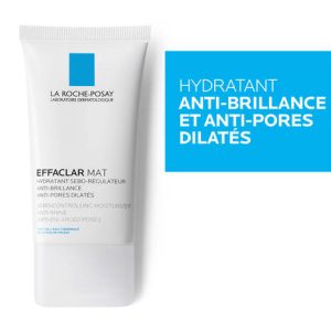 EFFACLAR MAT Hydratant sébo-régulateur. Anti-brillance, anti-pores dilatés