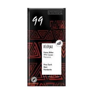 Chocolat Noir Amer Fine 99% Cacao -80g- Vivani
