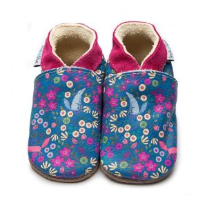 Chaussons en cuir Meadow Fox – Inch Blue