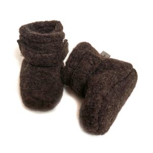 Chaussons Bottines en laine Marron – Huttelihut