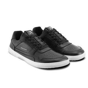 Sneakers Barefoot Zing – Noir et Blanc – Cuir – Barebarics