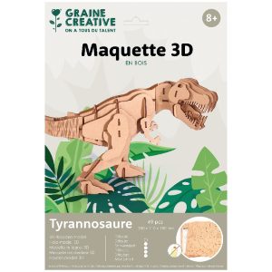 Maquette 3D en bois – T-Rex – Graine Creative