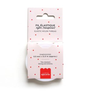 Fil élastique nylon 0,5 mm – 12.5m – Transparent – La Petite Epicerie