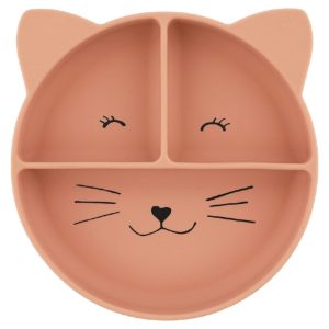 Assiette à compartiments avec ventouse Mme Chat – Trixie Baby