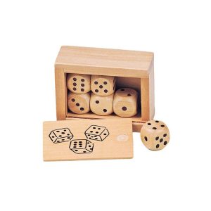 Boîte de 6 dés en bois – Goki