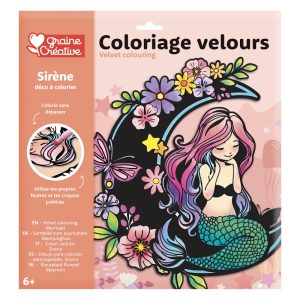 Coloriage Velours Sirène – Graine Créative
