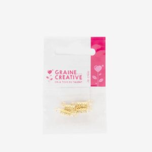 Sachet 4 fermoirs cylindriques or – Graine Créative