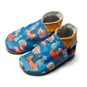 Chaussons en cuir Road Trip – Inch Blue