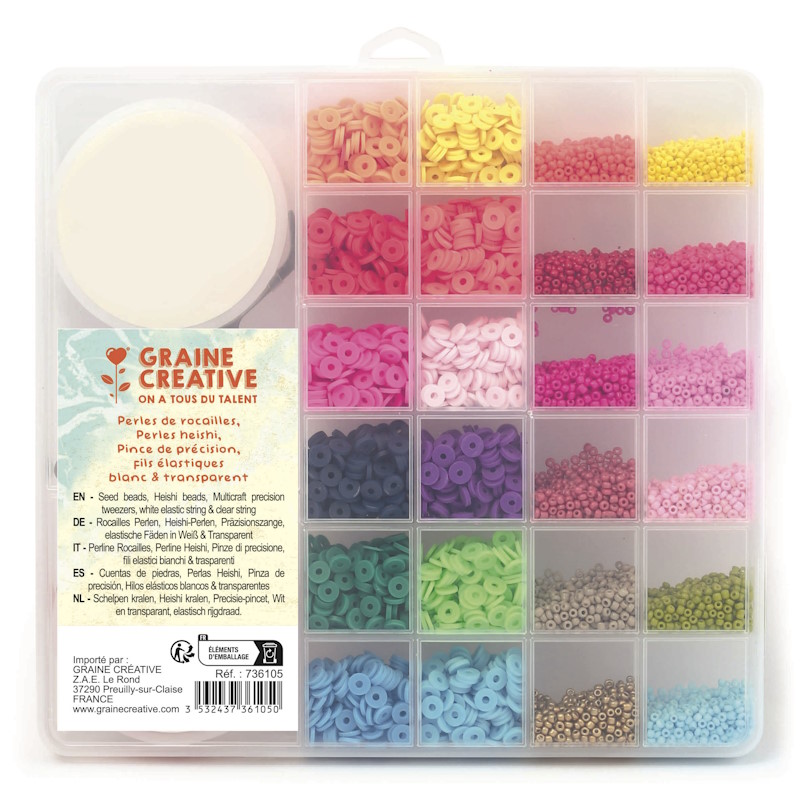 Boite perles de rocaille + Heishi – Graine Créative – Image 2