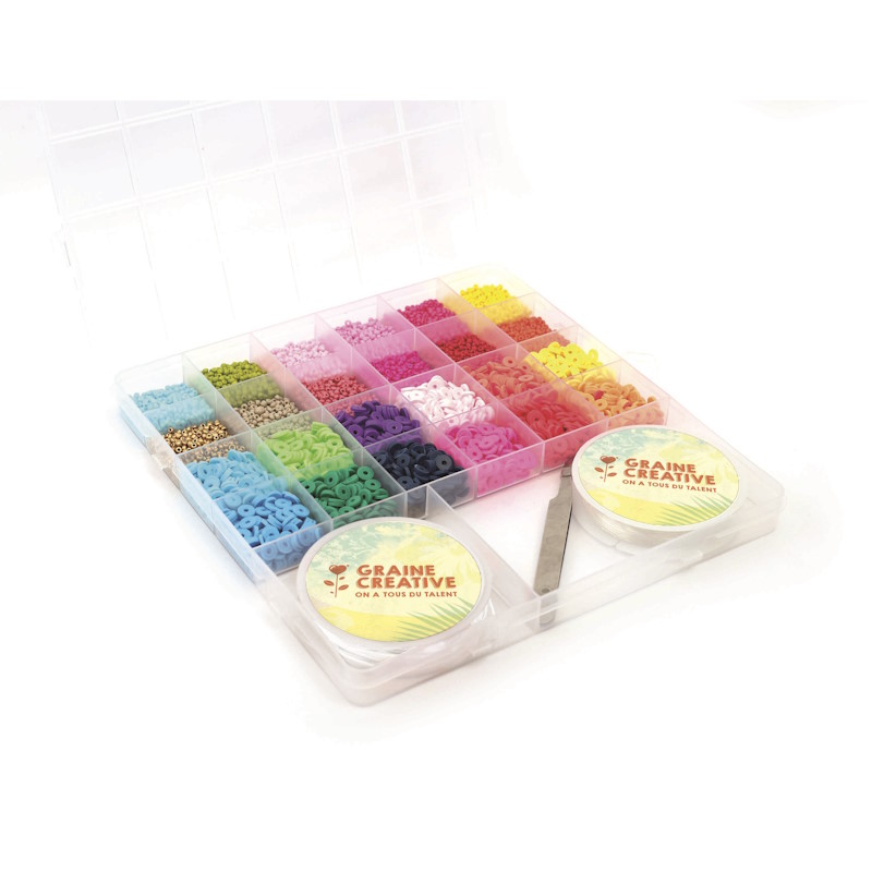 Boite perles de rocaille + Heishi – Graine Créative – Image 3