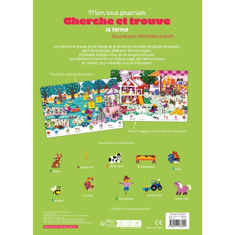 Mon tout premier cherche et trouve – La ferme – Deux coqs d’or – Image 2