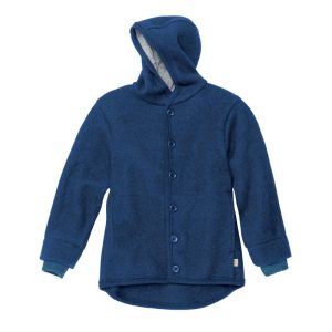 Veste en laine bouillie bio Navy – Disana