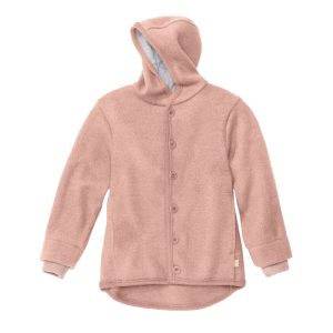 Veste en laine bouillie bio Rose – Disana