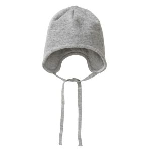 Bonnet en laine bouillie bio Gris – Disana