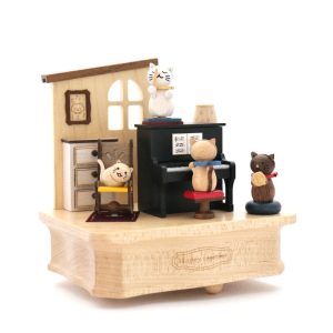 Boîte à Musique Chats jouant du piano n°12 – Wooderful Life