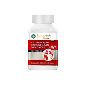 LONGRICH Calcium/IRON/ Zinc 1000mgX100géllules