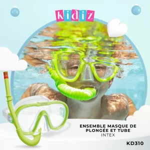 Ensemble masque de plongée et tube Intex KD310