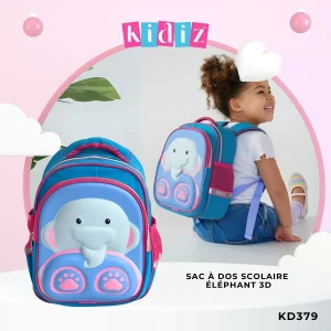 Sac à Dos Scolaire Éléphant 3D – KD379