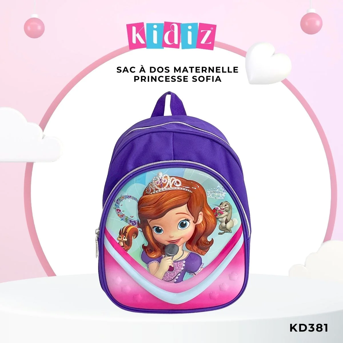 Sac à dos maternelle Princesse Sofia KD381 – Image 3