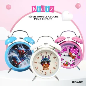Réveil Double Cloche pour Enfant  KD402