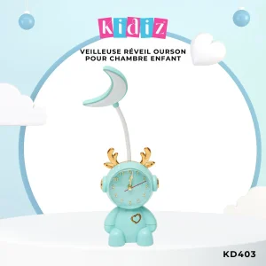 Veilleuse Réveil Ourson pour Chambre Enfant KD403