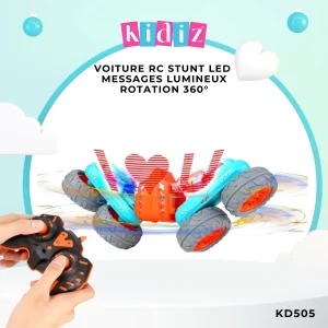 Voiture RC Stunt LED Messages Lumineux & Rotation KD505