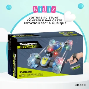 Voiture RCS tunt Contrôle Geste Rotation & Musique KD509