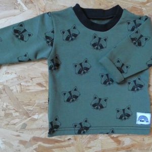 Tshirt Manches longues Raton Laveur kaki – Moomie