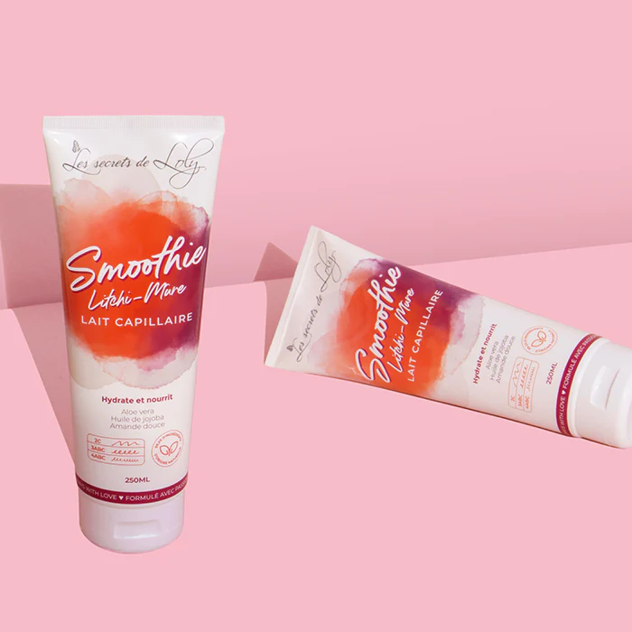 Les secrets de Loly, Smoothie Litchi-Mûre Lait sans rinçage très nourrissant – 250ml – Image 2