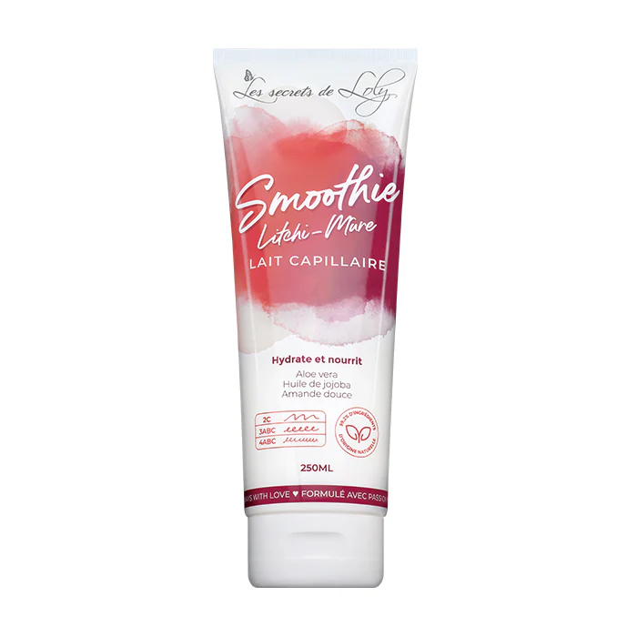 Les secrets de Loly, Smoothie Litchi-Mûre Lait sans rinçage très nourrissant – 250ml