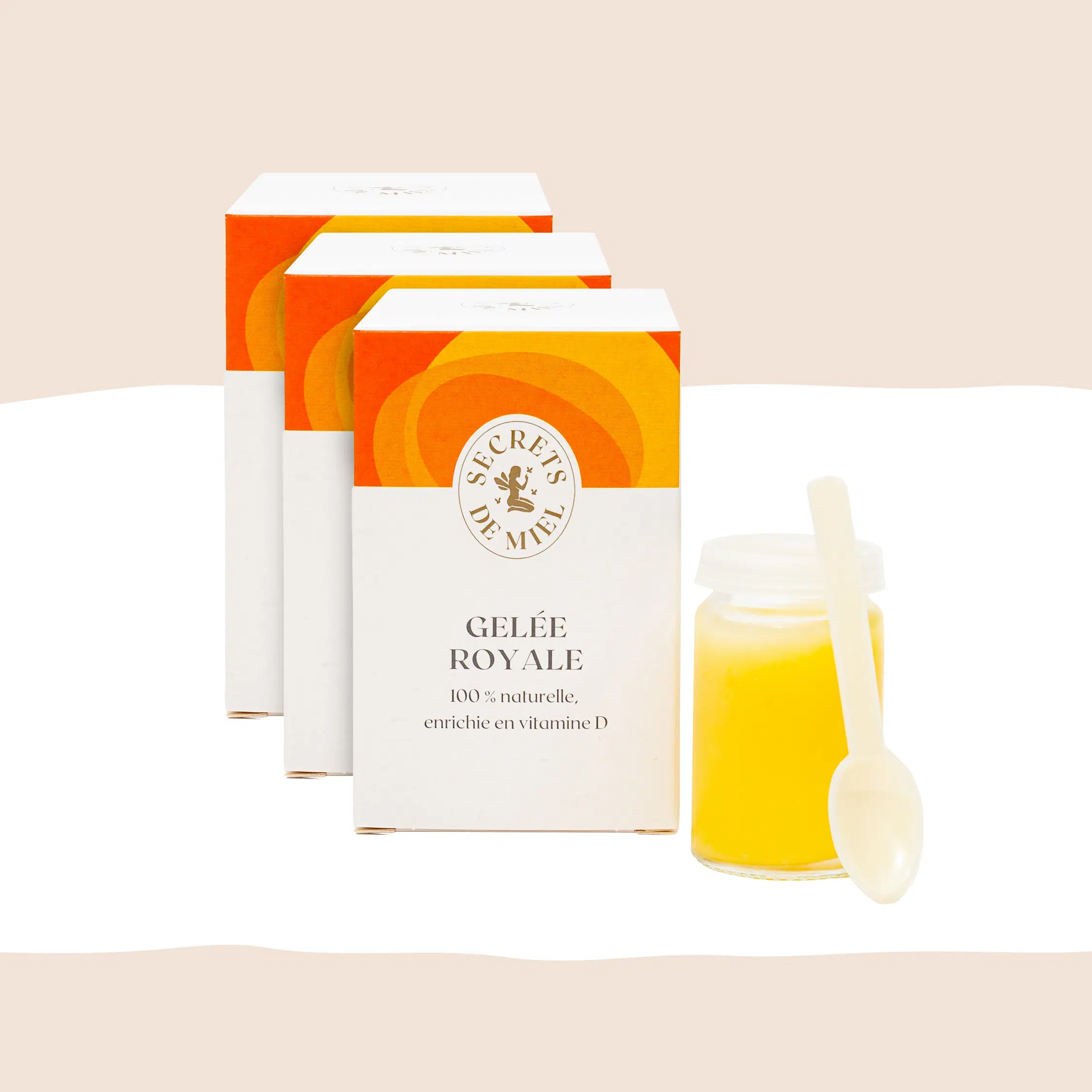 Lot de 3 – GELÉE ROYALE enrichie en vitamine D naturelle