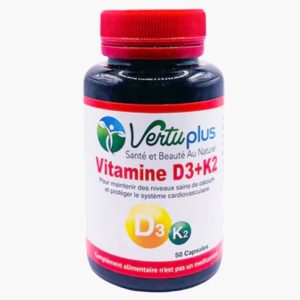 Vertu Plus Vitamine D3+K2 50 capsules