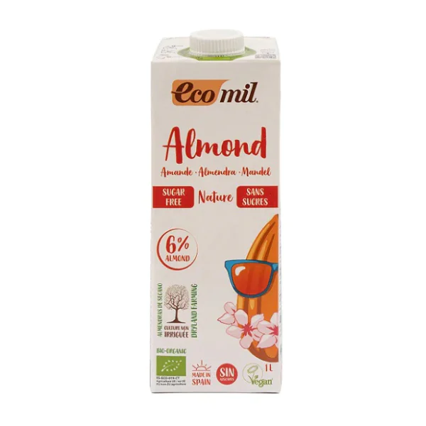 Lait d’Amande Nature Sans Sucres Bio 1L – EcoMil