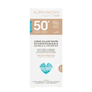 Alphanova Crème Solaire Teintée Nude ( Claire) Bio spf50+  50g