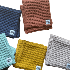 Lot de 3 lingettes nid d’abeille (5 couleurs) – Moomie