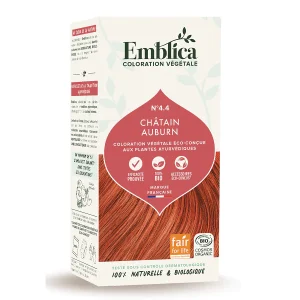 Emblica Coloration Végétale Bio Châtain Auburn 4.4 – 100 g