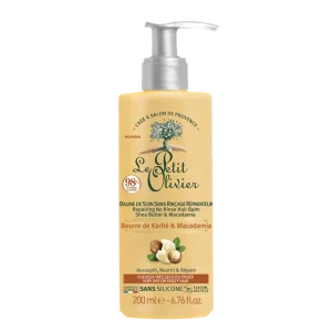 Le Petit Olivier Baume de Soin Sans Rinçage Réparateur au Beurre de Karité & Macadamia -200ml