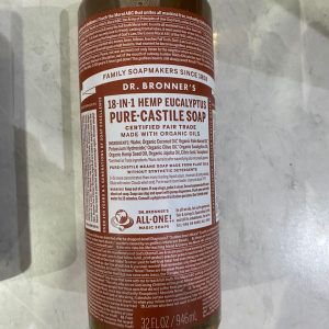 Savon de Castille pur au chanvre et à l&rsquo;eucalyptus 18 en 1 du Dr Bronner&rsquo;s 946 ml