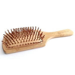 Brosse  de luxe à Cheveux en Bambou 100% naturelle – Carrée – GREEN 724