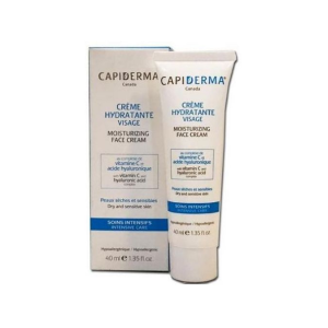 Capiderma Crème Hydratante Visage à la Vitamine C + Acide Hyaluronique- 40ml
